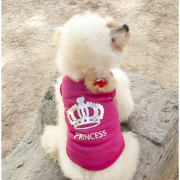 T-shirt princess rose pour chienne