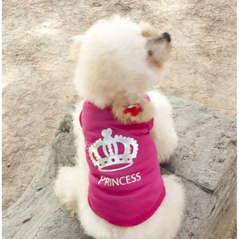 T-shirt princess rose pour chienne