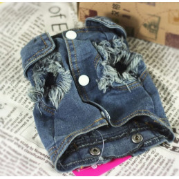 veste en jean pour chien