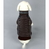 Manteau marron avec col ZIP pour chien