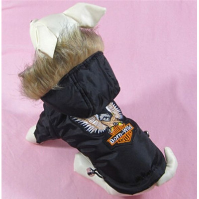 Doudoune au look motard pour chien
