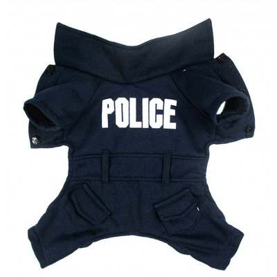 Combinaison noire avec impression police pour chien