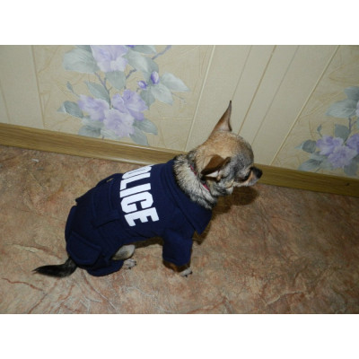 tenue de police pour petit chien