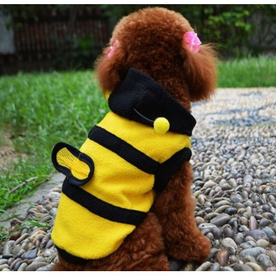 Déguisement d'abeille jaune et noir pour chien