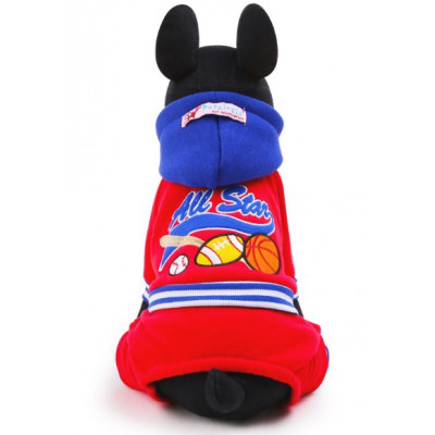 Jogging rouge all star pour chien