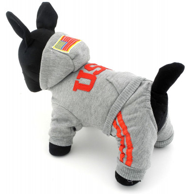 Jogging gris USA pour chien