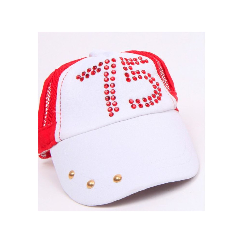 Casquette rouge style baseball pour chien Casquette rouge style baseball pour chien