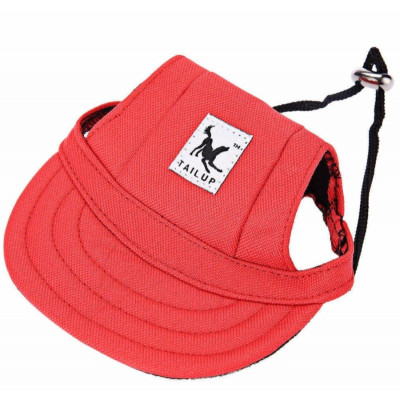 Casquette en toile rouge pour chien