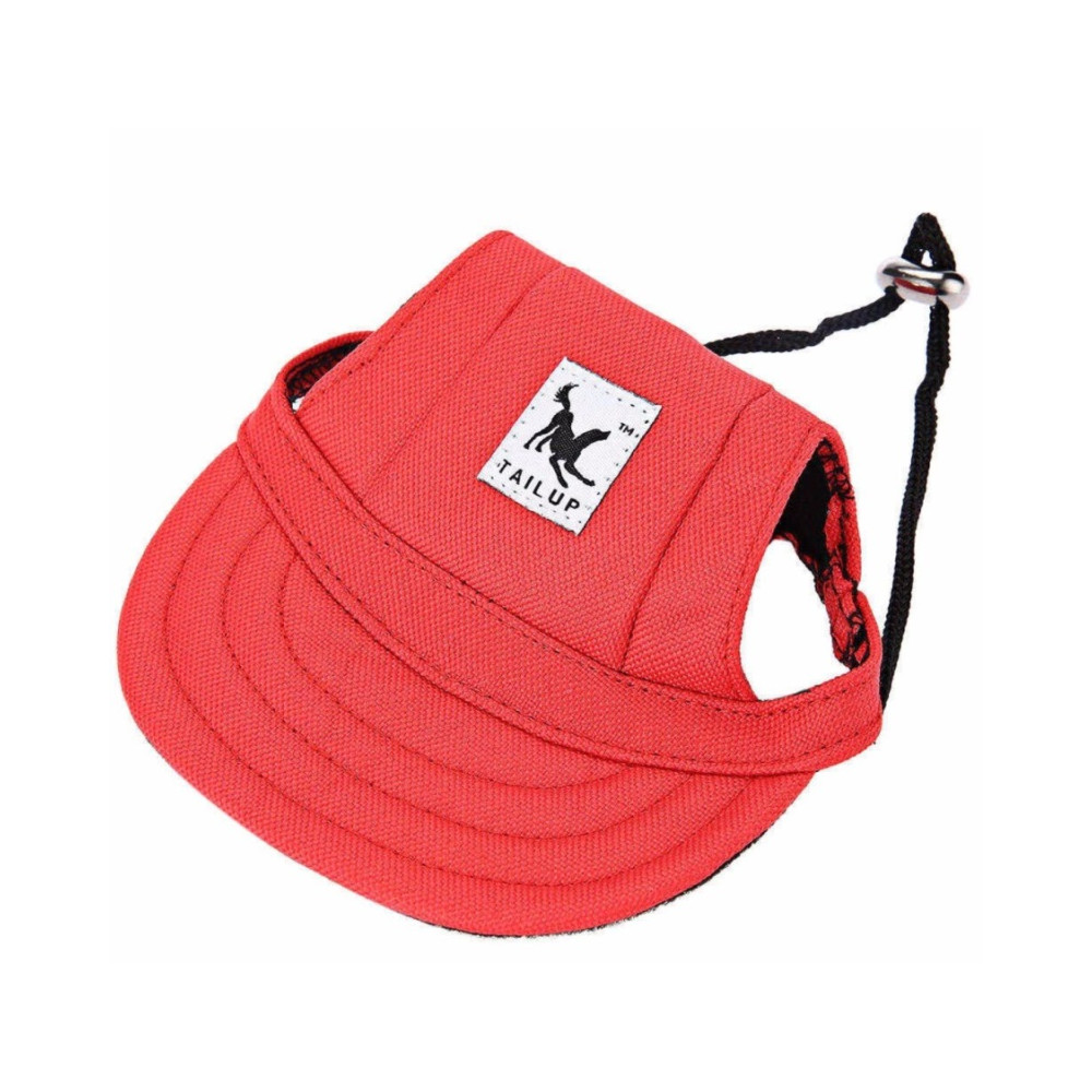 Casquette en toile rouge pour chien