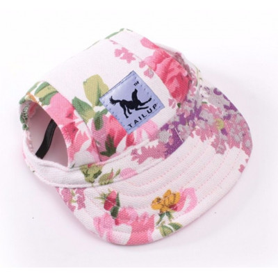 Casquette avec motifs fleurs pour chienne