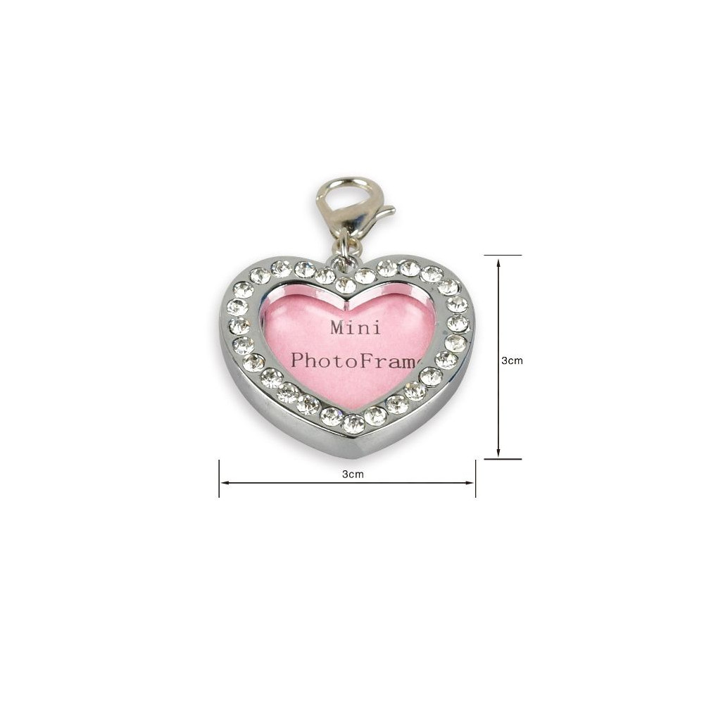 Bijou pendentif cadre photo en forme de coeur pour chien