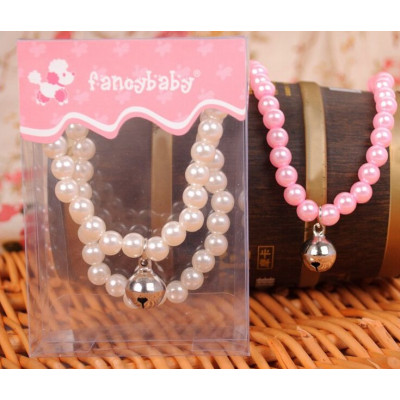 Bijou collier de perles avec clochette pour chienne