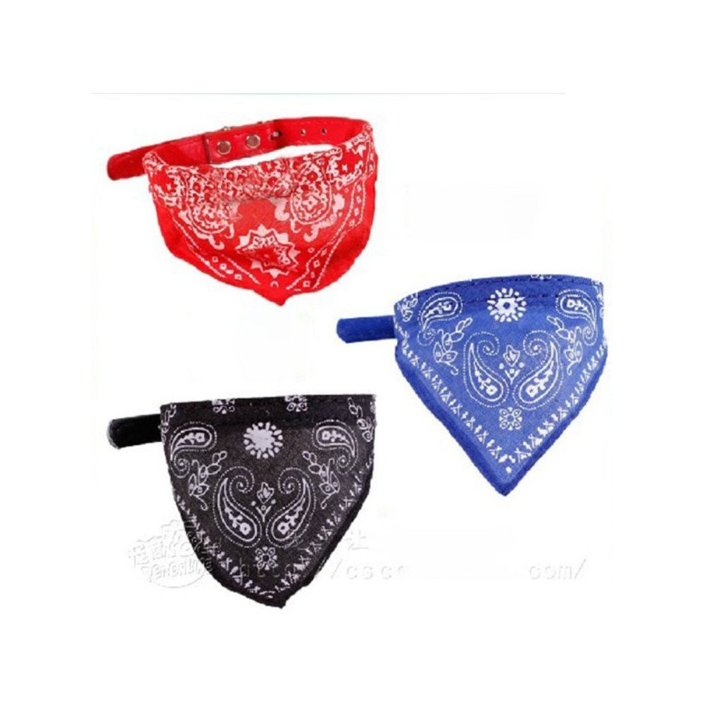 Collier avec bandana cousu pour chien