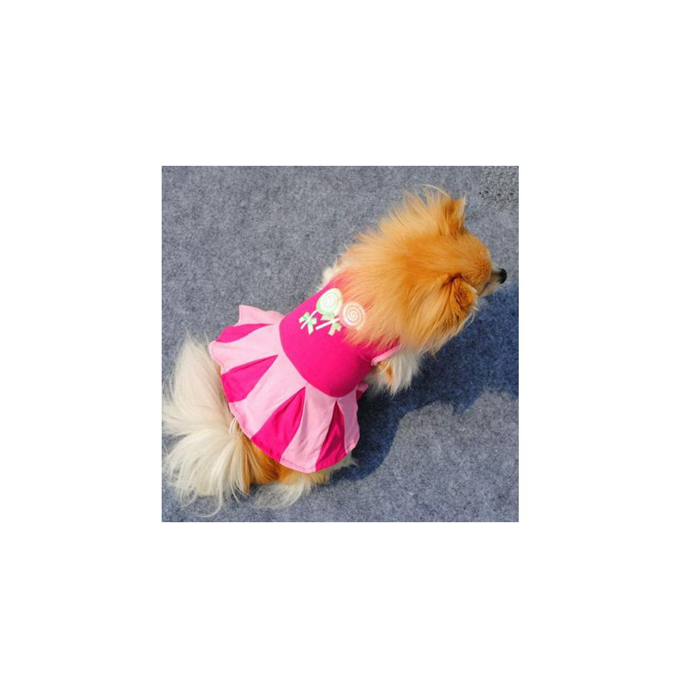 T-shirt robe rose sucettes pour chienne