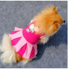 T-shirt robe rose sucettes pour chienne