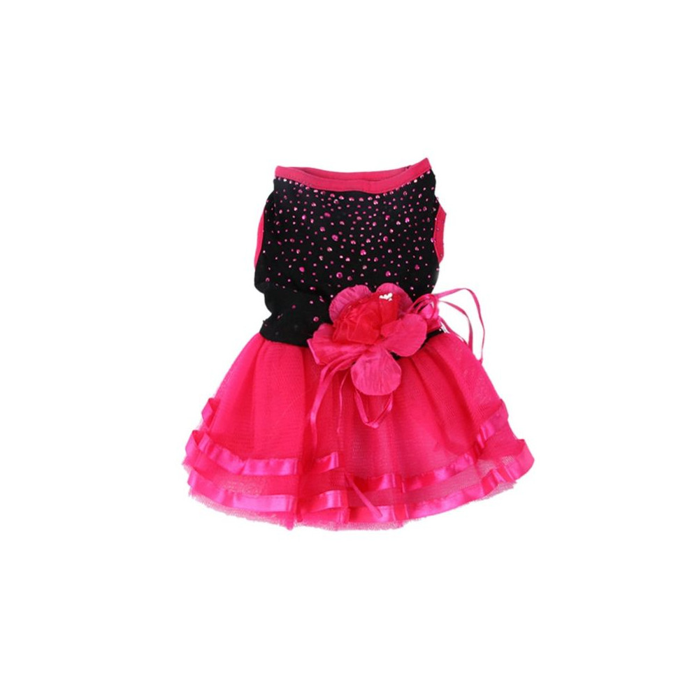 Robe avec strass pour chien