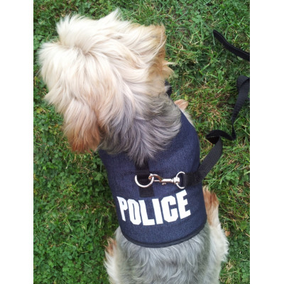 Harnais veste POLICE et sa laisse pour chien