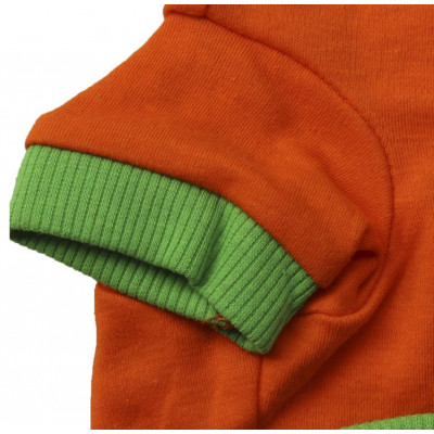 t-shirt orange de fête d'halloween pour chien