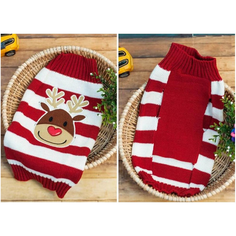 Pull renne de noël pour chien toy - pull chaussette - Vêt'chien