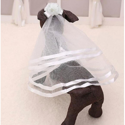 fleur perle et strass pour chien