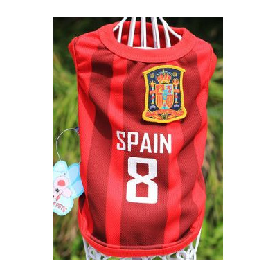 maillot foot équipe Espagne pour chien