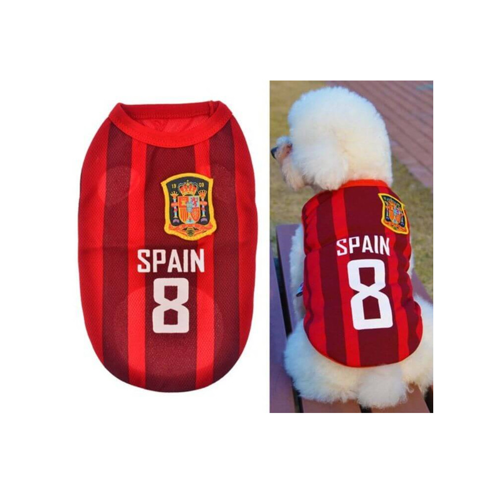 Maillot football Espagne pour chien