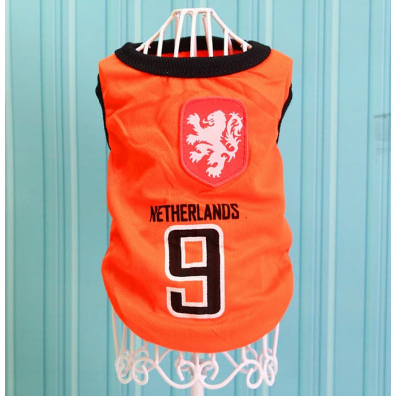 maillot de football néerlandais pour chien