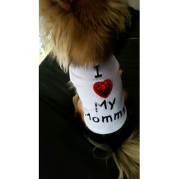 T-shirt amour pour chien spitz