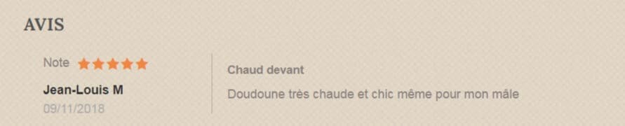 avis doudoune pour chien